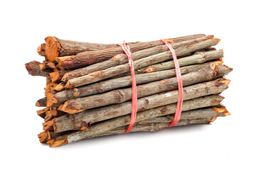 White firewood white background