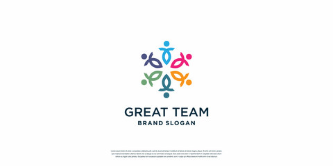 Community logo template for social, team, group Premium Vector part 1