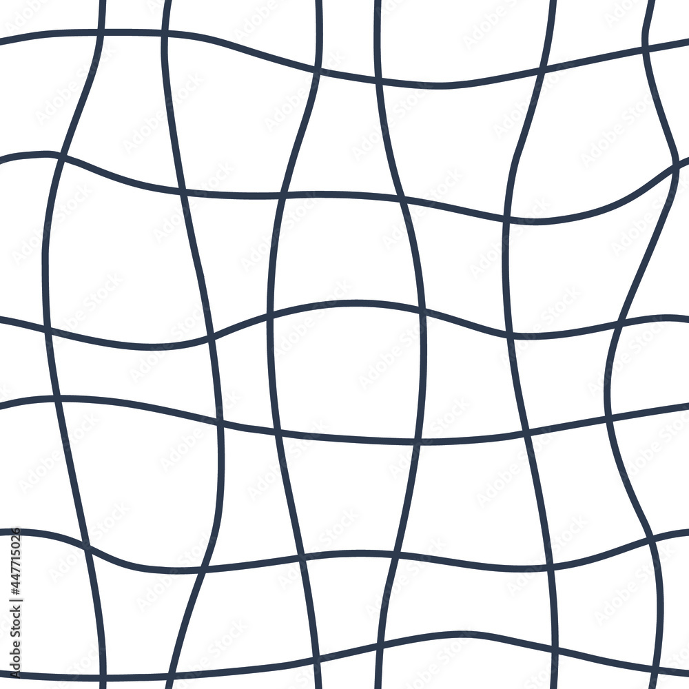 Poster absract seamles pattern with black curved lines on a white background. seamless patern. vector image