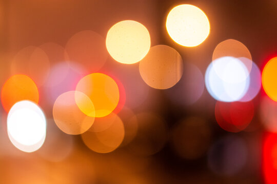 Blurred lights of the night city