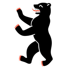 Bear of the city of Berlin symbol. Vector high quality Berlin mascot isolated on white background © lnm