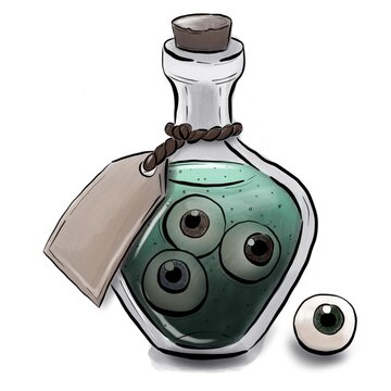 bottle with eyes