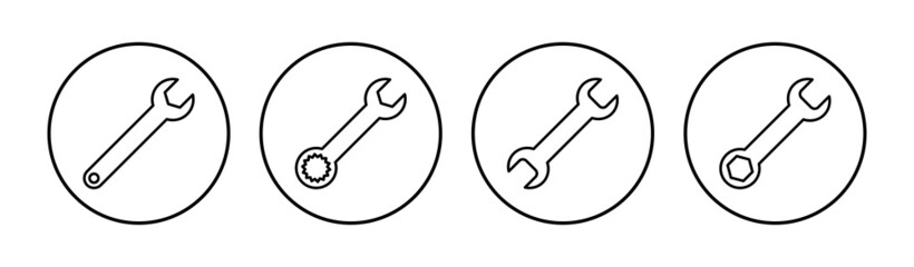 Wrench icon set. repair icon vector. tools icon vector