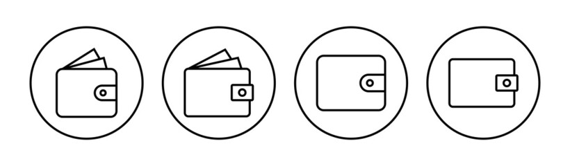 Wallet icon set. wallet vector icon