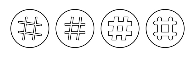 Obraz premium Hashtag icon set. hashtag symbol