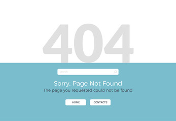 Fototapeta premium Error 404 page not found. Website 404 web failure. Oops trouble internet warning design