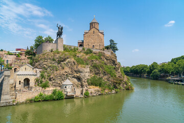 Metekhi Church old orthodox church in Tbilisi