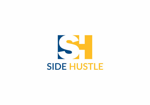 Side Hustle Abstract Sh Letter Modern Logo Design