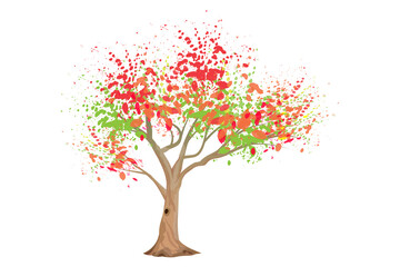 Obraz premium isolated beautiful tree on white background vector design