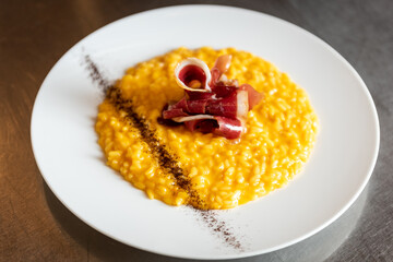 Italian Food being prepared in gourmet restaurant