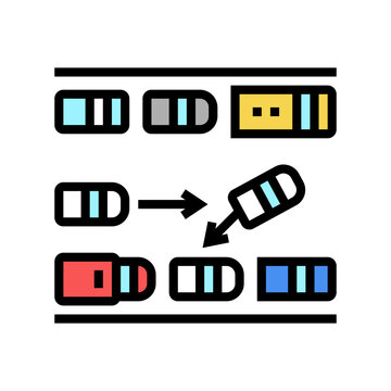 parallel parking color icon vector. parallel parking sign. isolated symbol illustration