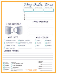 Mug Custom Craft Order form