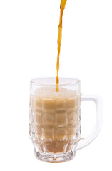 glass with dark beer isolated