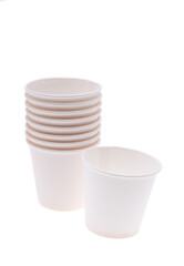 paper cups isolated