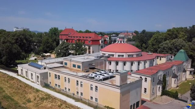 Aerial view of Piestany, Slovakia.