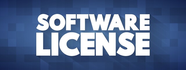 Software License text quote, concept background