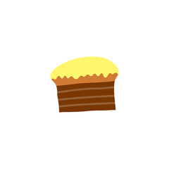 Doodle Easter kulich cake or Christmas panettone.