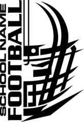 football team design with half helmet and facemask for school, college or league © EarlFergusonClipart