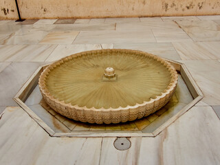 Structures, buildings and details of the interior of the Alhambra, Granada, Spain. 