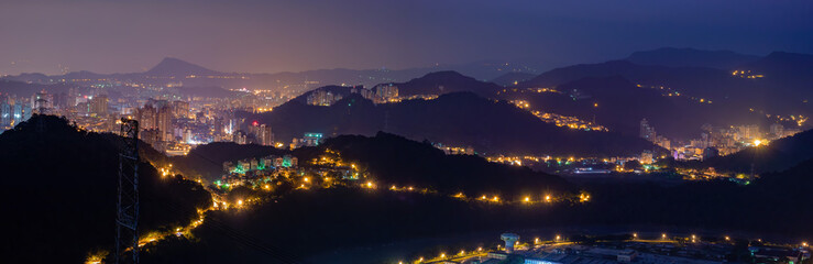 Sunrise high angle view of the Zhitan Purification Plant