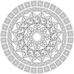 Leaf Flower Petal Coloring Mandala Art Simple Graphic Shape Vector Floral Oriental Outline Vintage Decorative Elements Pattern Illustration Islam Arabic Indian Turkish Mystic Religion Morals Lotus