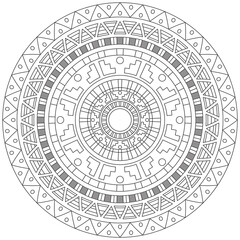 Leaf Flower Petal Coloring Mandala Art Simple Graphic Shape Vector Floral Oriental Outline Vintage Decorative Elements Pattern Illustration Islam Arabic Indian Turkish Mystic Religion Morals Lotus