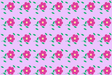 Fototapeta na wymiar Flower pattern on colored background
