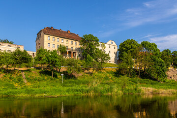 Fototapeta na wymiar Historic remains of the castle in Pyzdry, Poland.