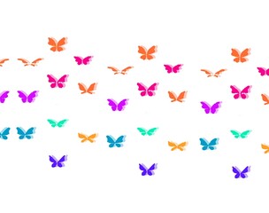 Fototapeta na wymiar confetti pattern on butterfly white