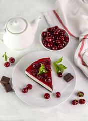 Cherry cheesecake