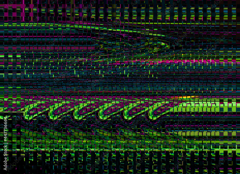 Poster tv glitch error background with computer screen and digital pixel noise abstract design. photo glitc