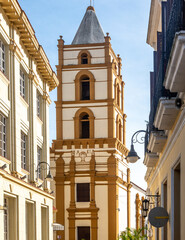Colonial bell tower of the 'La Soledad' church, Camaguey, Cuba