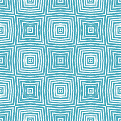 Arabesque hand drawn pattern. Turquoise