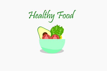 illustration healthy in the vector