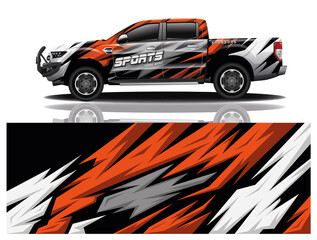Naklejka premium Car decal wrap design vector