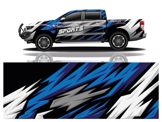 Obraz premium Car decal wrap design vector