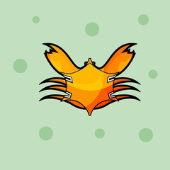 Golden Crab Logo, crab logo illustration