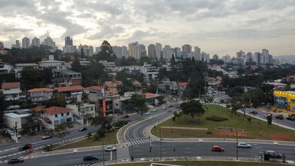 city at dusk