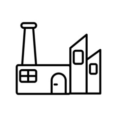 Sustainablefactory Vector Line Icon Design