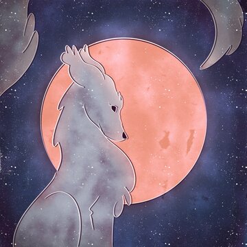 Lobo, luna y universo