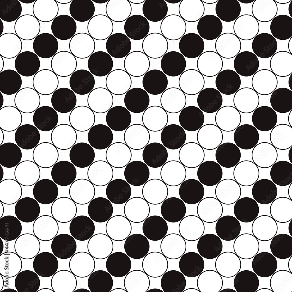 Fototapete diagonal stripes with bubbles or circles. vector checker circles pattern.