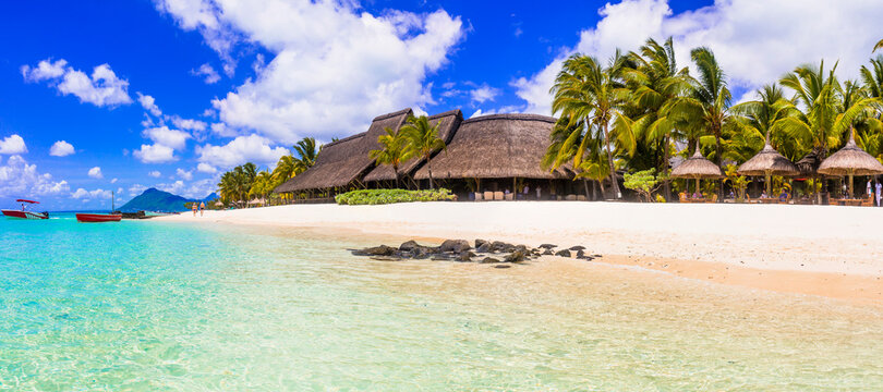 Tropical relaxing holidays in one of the best beaches of Mauritius island Le Morne
