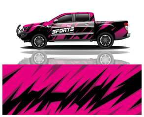 Car decal wrap design vector