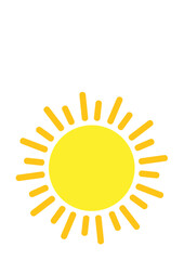 SUN ICON SIMPLE VECTORIZED IMAGE