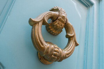 Ancient Italian Door Knocker Close-up