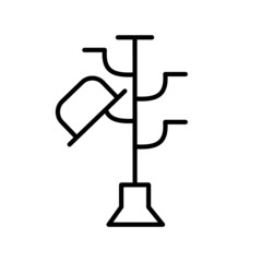 Hatstand Vector Line Icon Design
