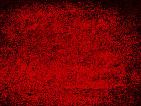 Black and red texture background, bright red wall with stone texture