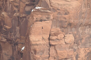 The natural texture of the sandstone walls of Canyon De Chelly, Chinle, Apache County, northeastern Arizona.