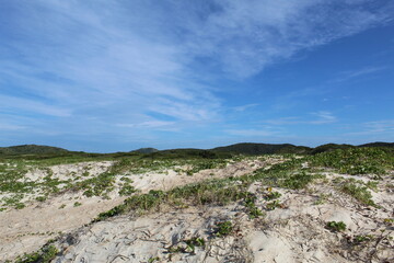Landscape of Praia das Dunas in Cabo Frio RJ
