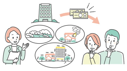 illustration of earthquake and insurance